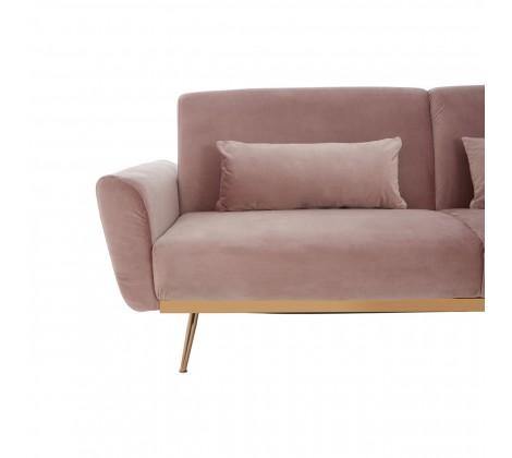 Hatton Pink Velvet Sofa Bed - Modern Home Interiors