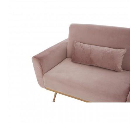 Hatton Pink Velvet Sofa Bed - Modern Home Interiors