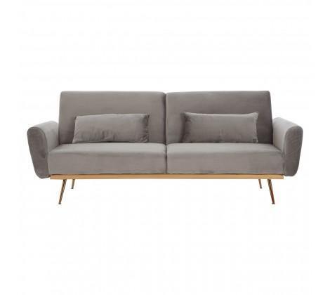 Hatton Grey Velvet Sofa Bed - Modern Home Interiors