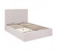 Hannah Light Grey Velvet Upholstered Ottoman Bed Frame - Modern Home Interiors