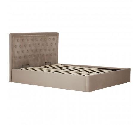 Hannah Mink Velvet Upholstered Ottoman Bed Frame - Modern Home Interiors