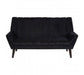 Savina 2 Seat Black Sofa - Modern Home Interiors