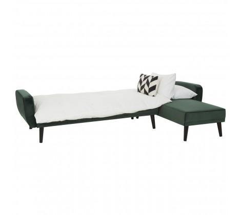 Serene 3 Seater Green Velvet Sofa Bed - Modern Home Interiors