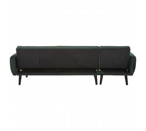 Serene 3 Seater Green Velvet Sofa Bed - Modern Home Interiors