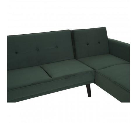 Serene 3 Seater Green Velvet Sofa Bed - Modern Home Interiors