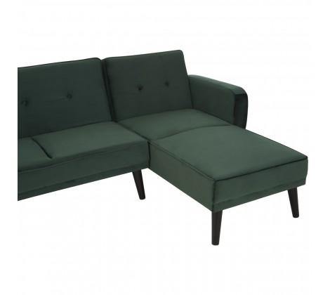 Serene 3 Seater Green Velvet Sofa Bed - Modern Home Interiors