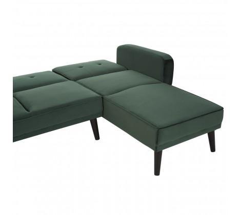 Serene 3 Seater Green Velvet Sofa Bed - Modern Home Interiors