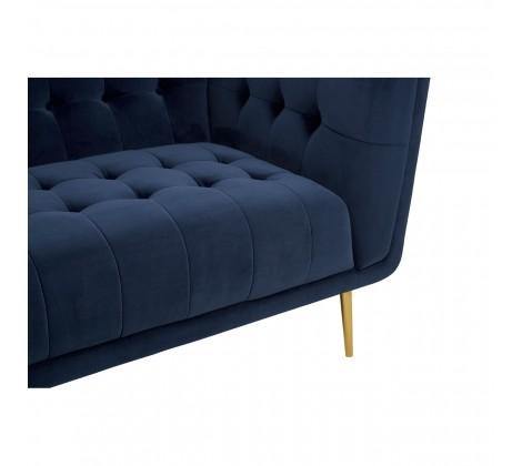 Harita 3 Seat Blue Velvet Sofa - Modern Home Interiors