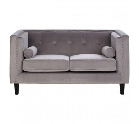 Felisa 2 Seat Grey Velvet Sofa - Modern Home Interiors