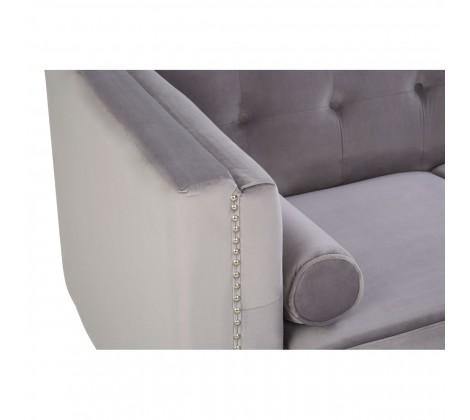 Felisa 2 Seat Grey Velvet Sofa - Modern Home Interiors