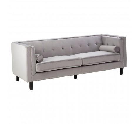 Felisa 3 Seat Grey Velvet Sofa - Modern Home Interiors