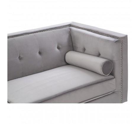 Felisa 3 Seat Grey Velvet Sofa - Modern Home Interiors