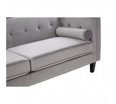 Felisa 3 Seat Grey Velvet Sofa - Modern Home Interiors