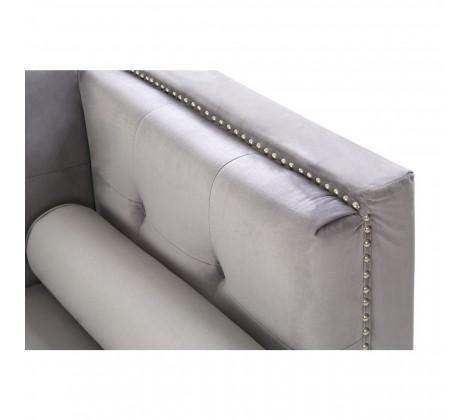 Felisa 3 Seat Grey Velvet Sofa - Modern Home Interiors