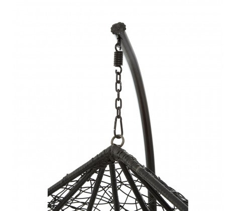 Garden / Conservatory Egg Hanging Chair by Premier - Black - Modern Home Interiors