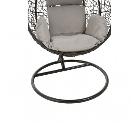 Garden / Conservatory Egg Hanging Chair by Premier - Black - Modern Home Interiors