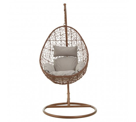 Garden / Conservatory Egg Hanging Chair by Premier - Brown - Modern Home Interiors