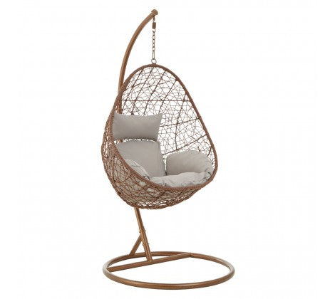 Garden / Conservatory Egg Hanging Chair by Premier - Brown - Modern Home Interiors