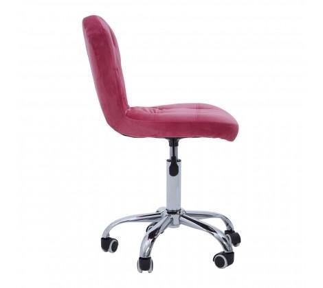 Rolling Home Office Chair - Pink Velvet - Modern Home Interiors