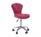 Rolling Home Office Chair - Pink Velvet - Modern Home Interiors