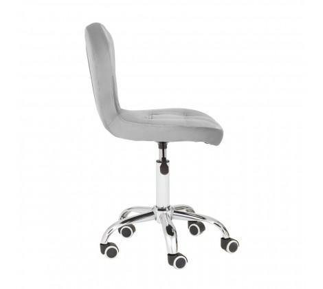 Rolling Home Office Chair - Grey Velvet - Modern Home Interiors