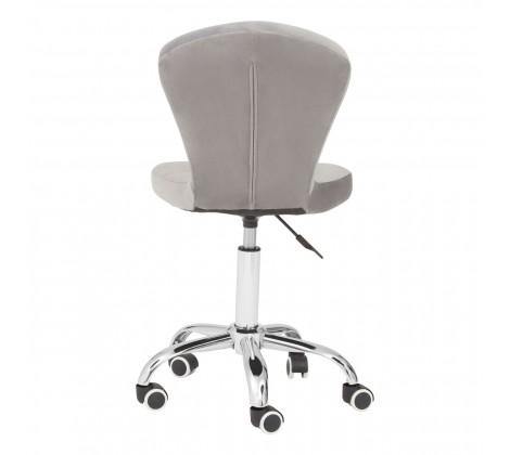 Rolling Home Office Chair - Grey Velvet - Modern Home Interiors