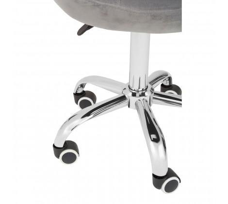 Rolling Home Office Chair - Grey Velvet - Modern Home Interiors