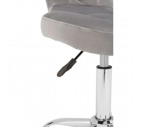 Rolling Home Office Chair - Grey Velvet - Modern Home Interiors