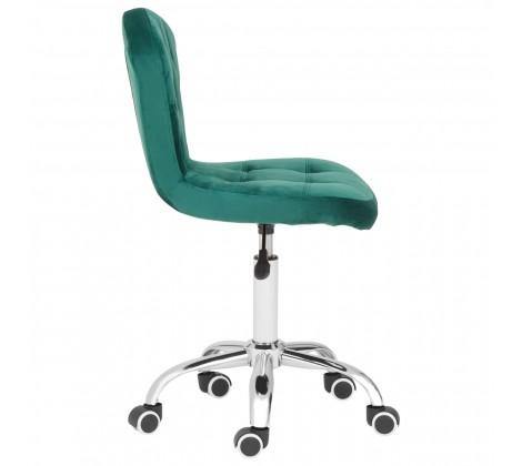 Rolling Home Office Chair - Green Velvet - Modern Home Interiors