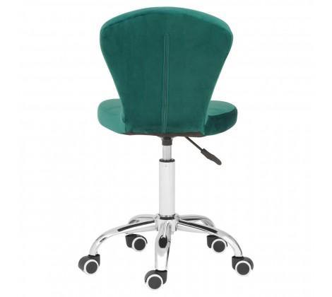 Rolling Home Office Chair - Green Velvet - Modern Home Interiors