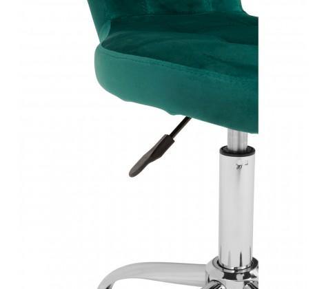 Rolling Home Office Chair - Green Velvet - Modern Home Interiors