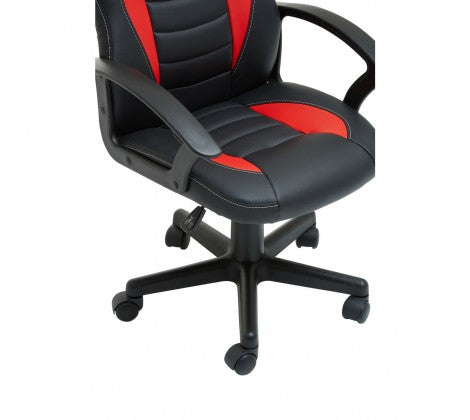 Black And Red Pu Home Office/ Desk Chair - Modern Home Interiors