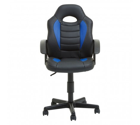 Black And Blue Pu Home Office/ Desk Chair - Modern Home Interiors