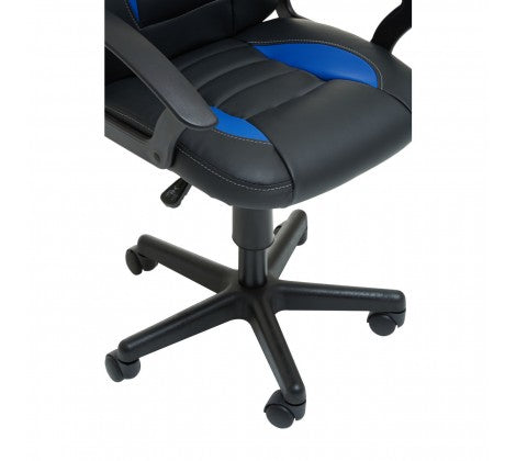 Black And Blue Pu Home Office/ Desk Chair - Modern Home Interiors