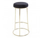 Manhattan Black Velvet Tall Bar Stool - Modern Home Interiors