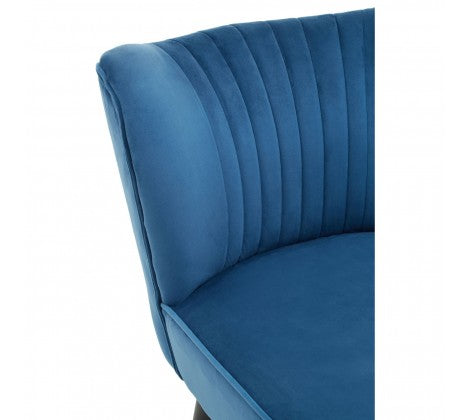 Regents Park Blue Velvet Chair - Modern Home Interiors