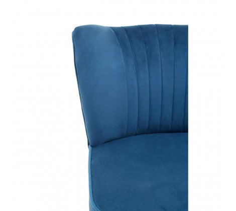 Regents Park Blue Velvet Chair - Modern Home Interiors