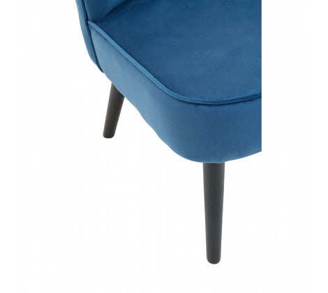 Regents Park Blue Velvet Chair - Modern Home Interiors