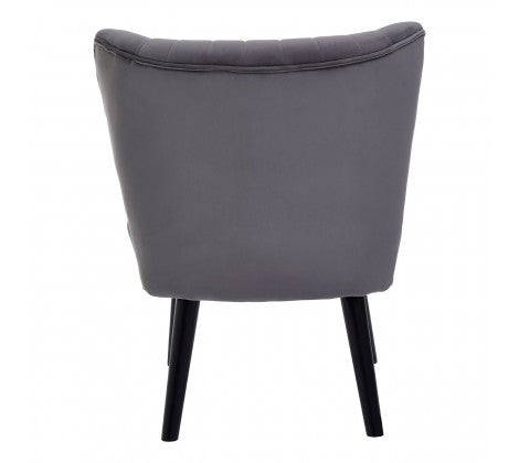 Regents Park Grey Velvet Chair - Modern Home Interiors