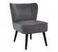 Regents Park Grey Velvet Chair - Modern Home Interiors