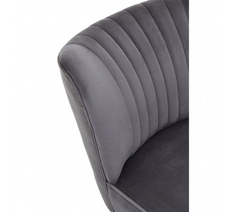 Regents Park Grey Velvet Chair - Modern Home Interiors