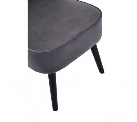 Regents Park Grey Velvet Chair - Modern Home Interiors