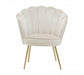 Ovala Mink Velvet Scalloped Shell Chair - Modern Home Interiors