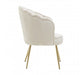 Ovala Mink Velvet Scalloped Shell Chair - Modern Home Interiors