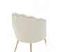 Ovala Mink Velvet Scalloped Shell Chair - Modern Home Interiors