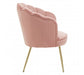 Ovala Pink Velvet Scalloped Shell Chair - Modern Home Interiors