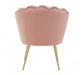 Ovala Pink Velvet Scalloped Shell Chair - Modern Home Interiors