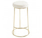 Manhattan Cream Velvet and Gold Tall Bar Stool - Modern Home Interiors