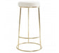 Manhattan Cream Velvet and Gold Tall Bar Stool - Modern Home Interiors