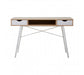 Bradbury Two Drawer Natural Oak Veneer Desk - Modern Home Interiors